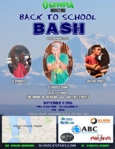 Olympia Rockstars Back to School Bash Flyer