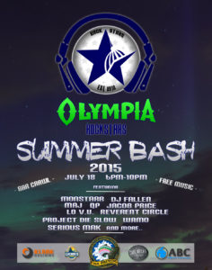 Olympia Rockstars Summer Bash Flyer 2015